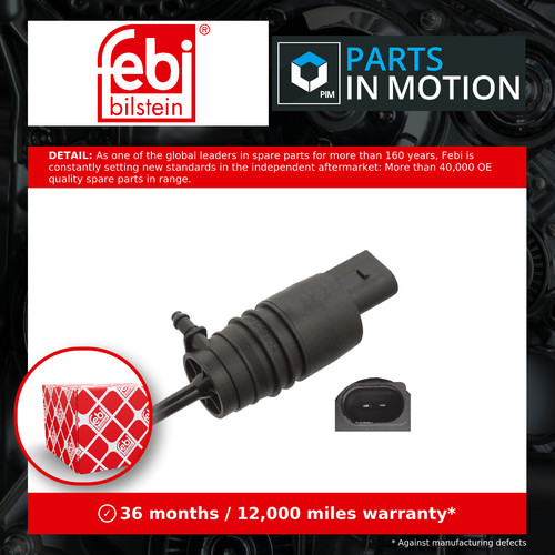 Washer pump fits audi - washer, b6